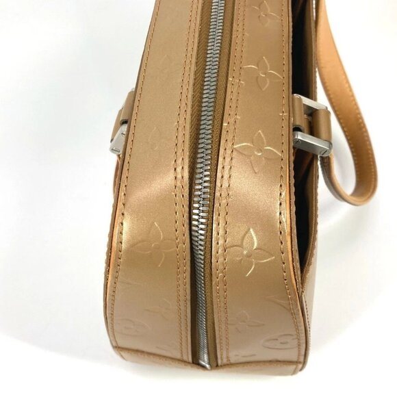 LOUIS VUITTON M55177 Monogram mat Shelton Tote Bag Hand Bag leather Amble Beige - Picture 5 of 14